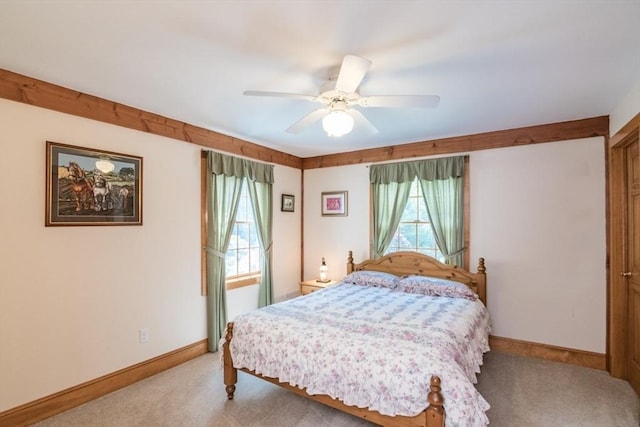 271 Rte 87, Columbia, CT 06237 - carpeted bedroom featuring multiple windows, baseboards, and a ceiling fan