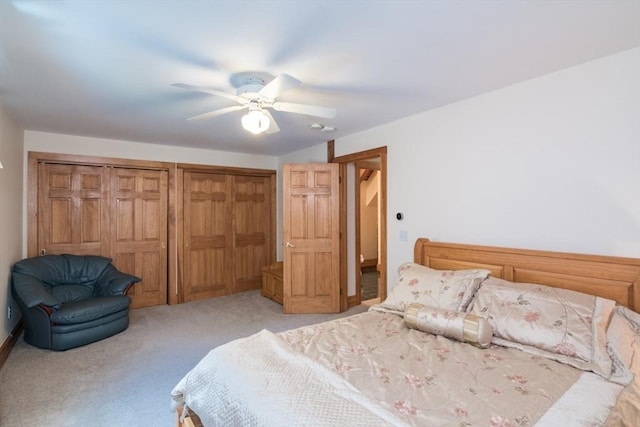 271 Rte 87, Columbia, CT 06237 - bedroom featuring light carpet, a ceiling fan, and a closet