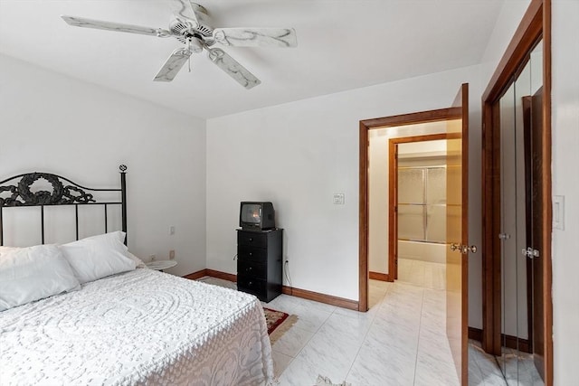 0 E Border Cir, Medford, MA 02155 - bedroom featuring baseboards and ceiling fan