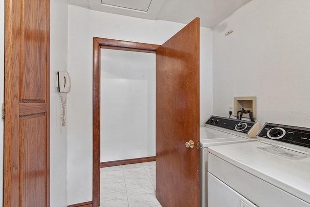 0 E Border Cir, Medford, MA 02155 - laundry room with separate washer and dryer and light marble finish floors