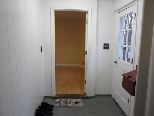 entryway featuring dark hardwood / wood-style floors