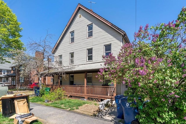 exterior space with covered porch