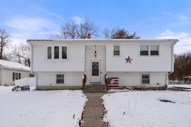 view of split foyer home