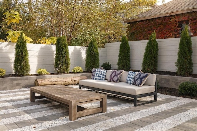 view of patio / terrace with an outdoor hangout area