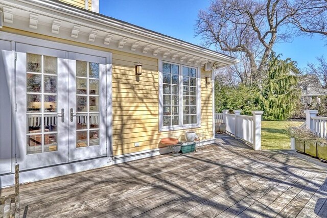 10 Sheffield Rd, Winchester, MA 01890 - deck featuring french doors