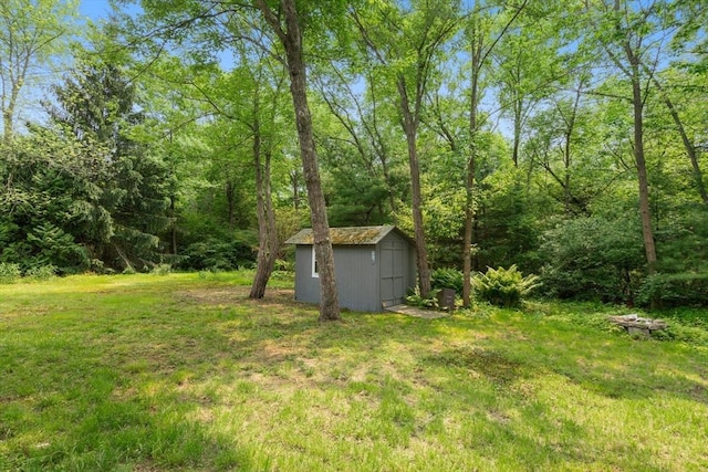 379 Dedham Ave, Needham, MA 02492 - view of green lawn featuring a wooded view