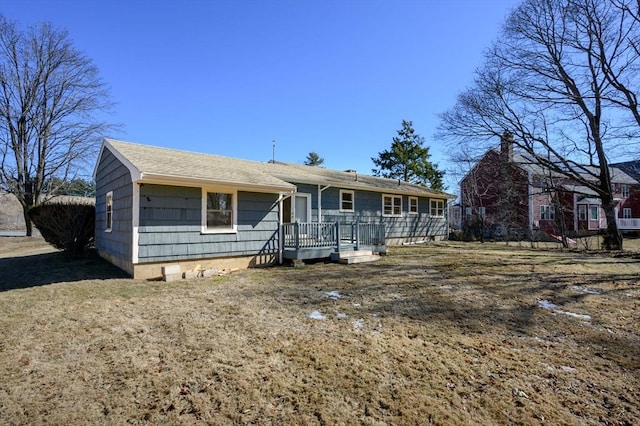 view of single story home