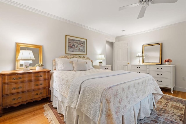28 Pleasant View Rd, Arlington, MA 02476 - bedroom featuring crown molding, light wood finished floors, and a ceiling fan