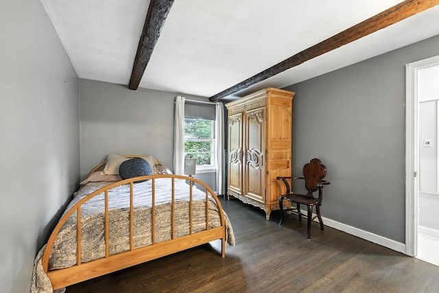 149 N Main St, South Hadley, MA 01075 - bedroom featuring beamed ceiling and dark wood-style floors