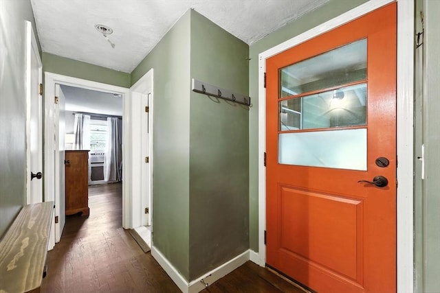 149 N Main St, South Hadley, MA 01075 - foyer with dark wood finished floors and baseboards