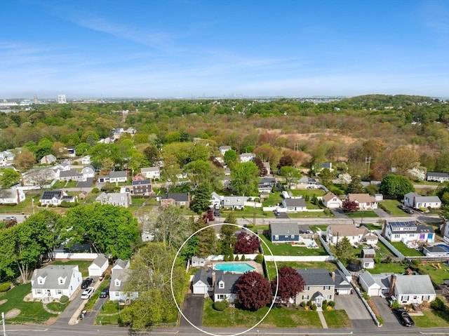 bird's eye view featuring a residential view