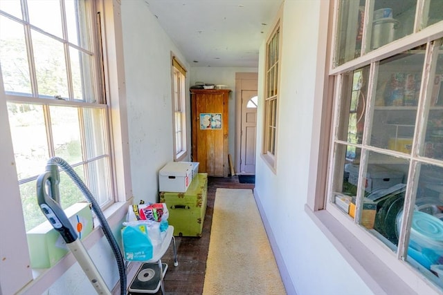 hallway with baseboards