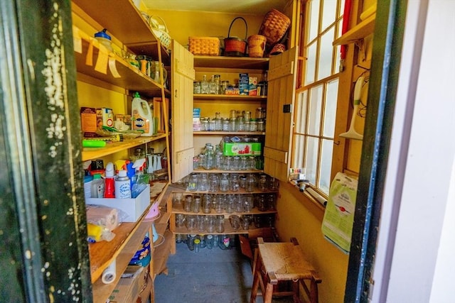 view of storage area
