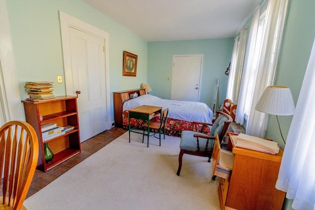 bedroom with multiple windows