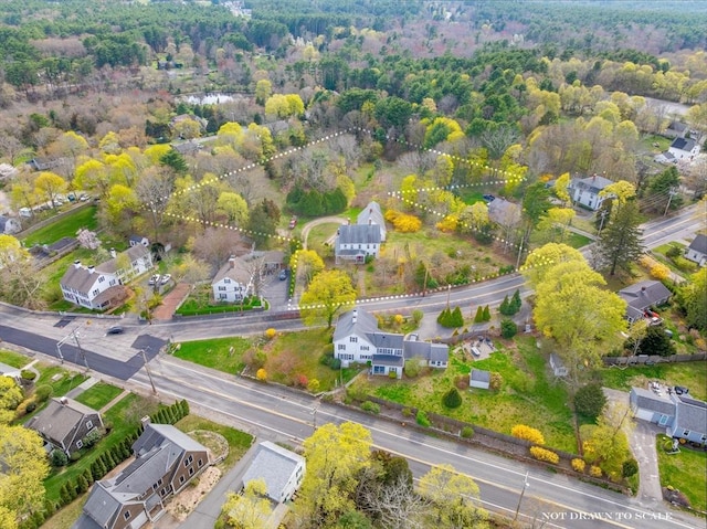 aerial view featuring a residential view