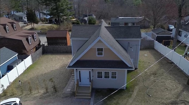 bird's eye view featuring a residential view