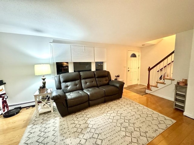 living room featuring hardwood / wood-style floors