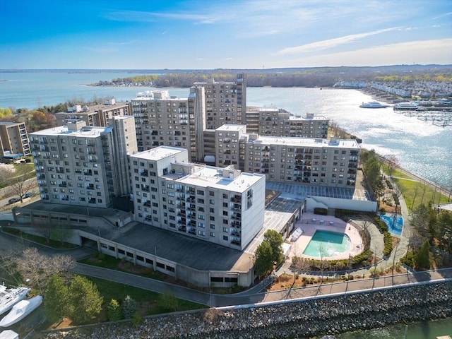 73 Broad Reach Unit T111C, Weymouth, MA 02191 - view of urban area with a large body of water and a pool