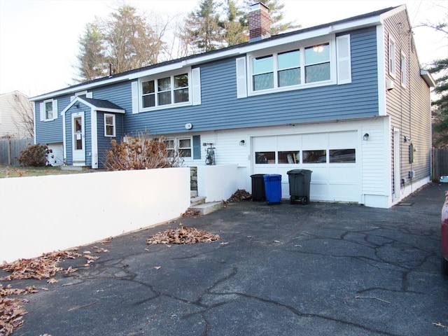 view of front of home featuring a garage