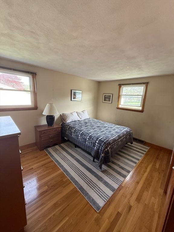 4 Fernandez Cir, Randolph, MA 02368 - bedroom with multiple windows, wood finished floors, a textured ceiling, and baseboards