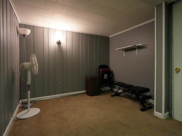 347 Lexington St, Woburn, MA 01801 - exercise room featuring carpet