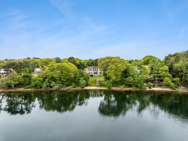 376 Flint St, Barnstable, MA 02648 - water view with a heavily wooded area