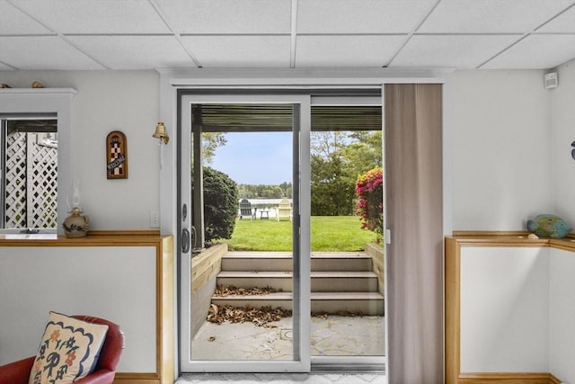 376 Flint St, Barnstable, MA 02648 - entryway with a drop ceiling