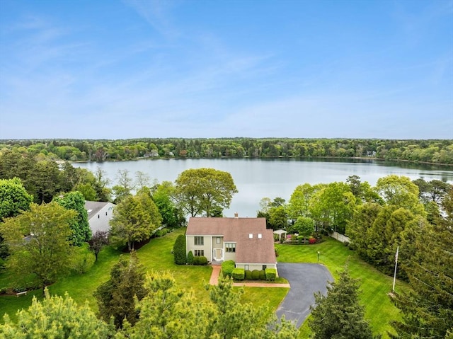 376 Flint St, Barnstable, MA 02648 - view of subject property featuring a large body of water and a heavily wooded area