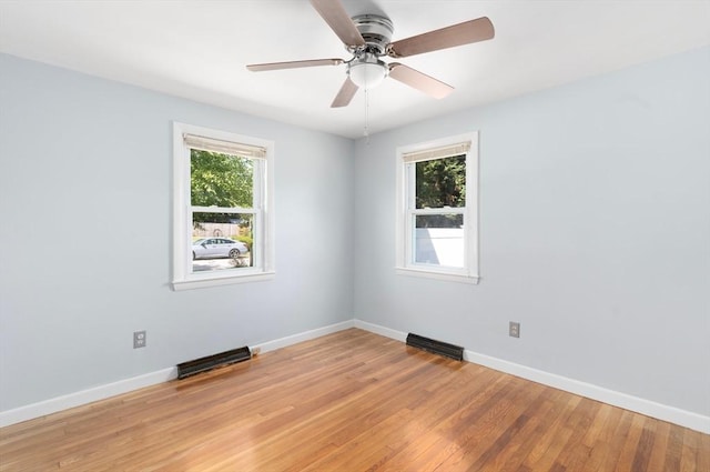 25 Watson St, Seekonk, MA 02771 - spare room featuring baseboards, light wood finished floors, and ceiling fan