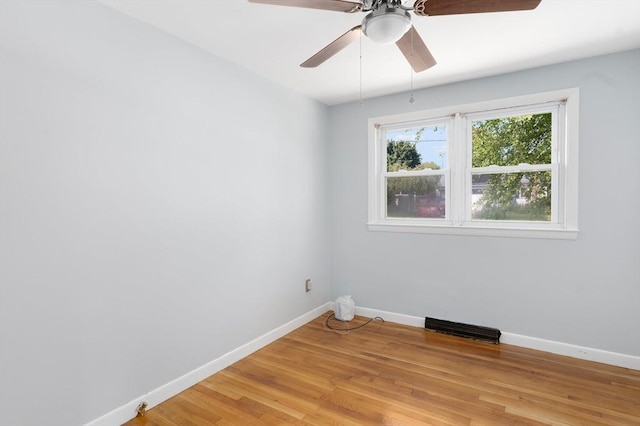 25 Watson St, Seekonk, MA 02771 - empty room with baseboards, ceiling fan, and light wood-type flooring