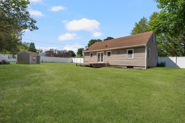 25 Watson St, Seekonk, MA 02771 - rear view of house featuring french doors and a deck