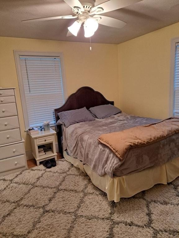bedroom featuring a ceiling fan