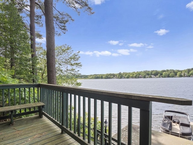 34 Lake Shore Dr S, Westford, MA 01886 - wooden deck featuring a water view