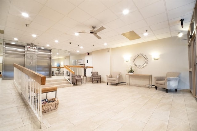235 Winthrop St Unit 4407, Medford, MA 02155 - building lobby with a paneled ceiling and stairway