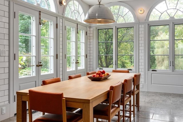 view of sunroom / solarium