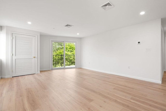 64 Willard St Unit 408, Quincy, MA 02169 - empty room featuring light wood-style floors and recessed lighting