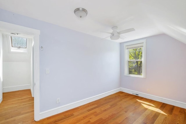 28 Sterling St, Weymouth, MA 02188 - bonus room featuring light wood finished floors, lofted ceiling, baseboards, and ceiling fan