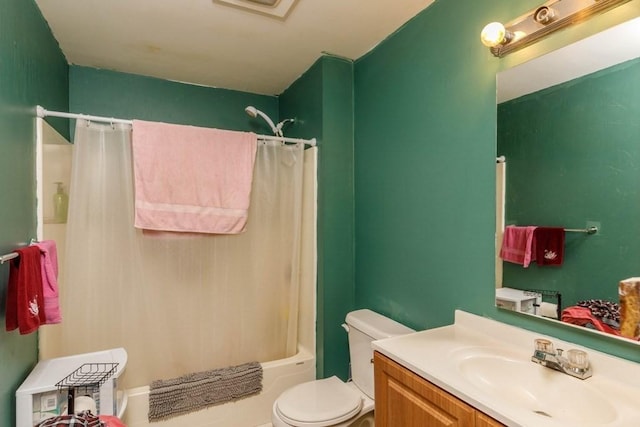 192 Sherbert Rd, Ashburnham, MA 01430 - bathroom featuring shower / bath combination with curtain, toilet, and vanity