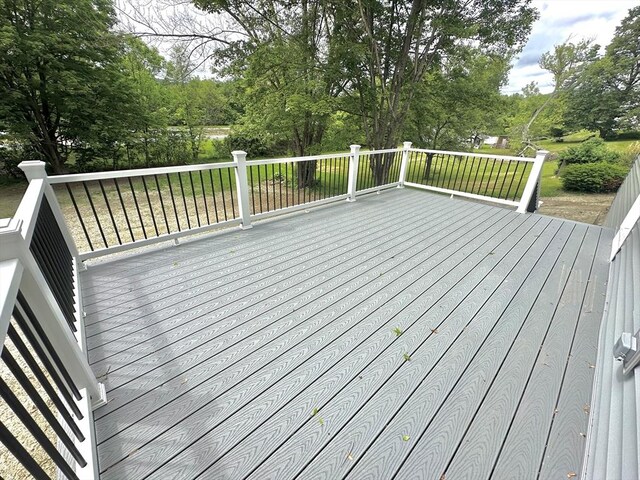 90 Bald Mountain Rd, Bernardston, MA 01337 - wooden deck with view of wooded area