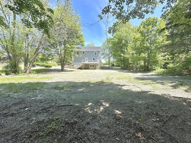 90 Bald Mountain Rd, Bernardston, MA 01337 - view of yard with stairs and a deck