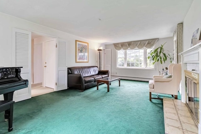 10 Mallard Rd, Acton, MA 01720 - living area with baseboard heating and carpet floors