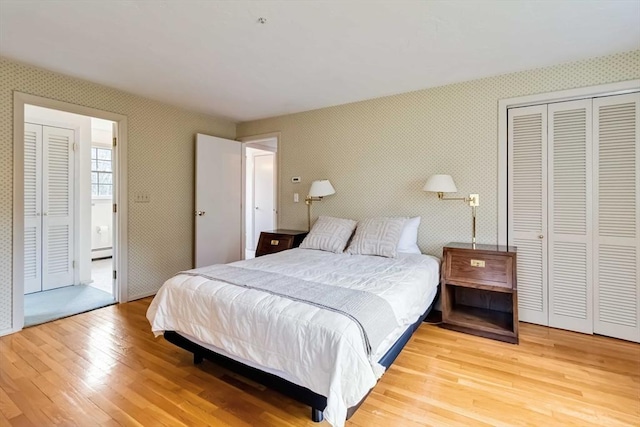 10 Mallard Rd, Acton, MA 01720 - bedroom with a closet, light wood finished floors, and wallpapered walls