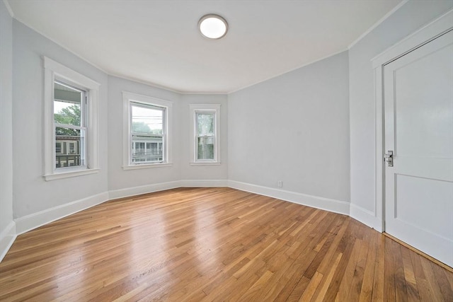 32 Gibson Unit 2, Boston, MA 02122 - unfurnished room featuring light wood finished floors and ornamental molding