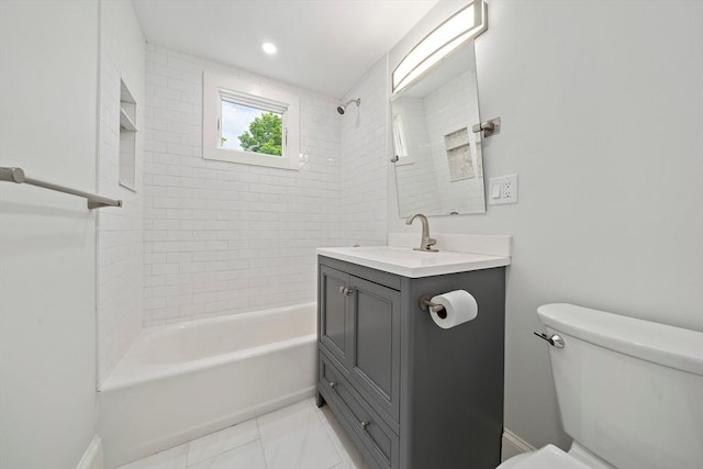 32 Gibson Unit 2, Boston, MA 02122 - bathroom featuring vanity and tub / shower combination