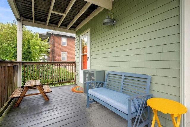 view of wooden terrace