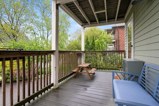view of wooden deck