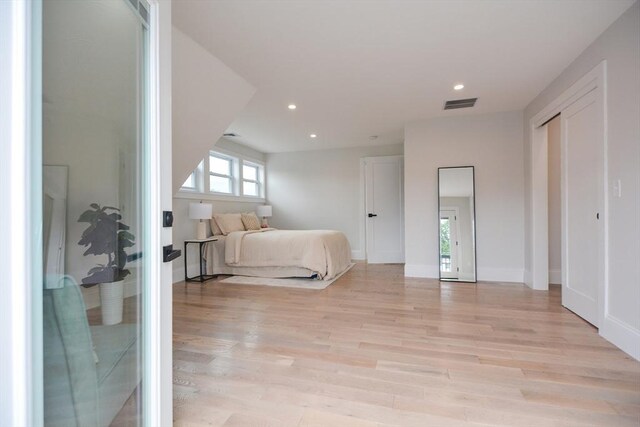 57 Garrison Ave Unit 57, Somerville, MA 02144 - bedroom featuring light wood-type flooring and recessed lighting