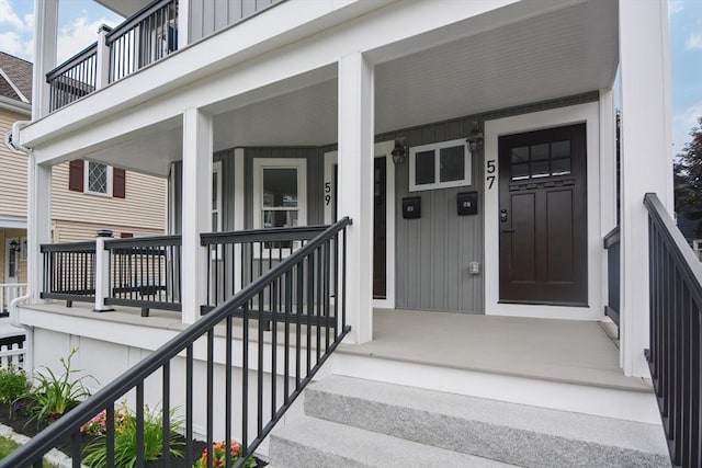 57 Garrison Ave Unit 57, Somerville, MA 02144 - entrance to property with board and batten siding and covered porch