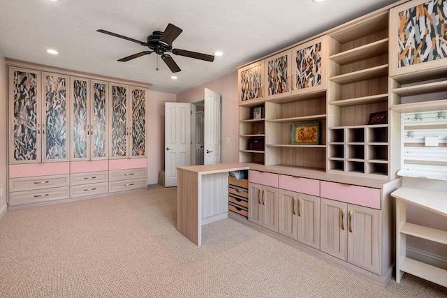 16 Boatwrights Loop, Plymouth, MA 02360 - unfurnished office featuring light carpet, a ceiling fan, and recessed lighting