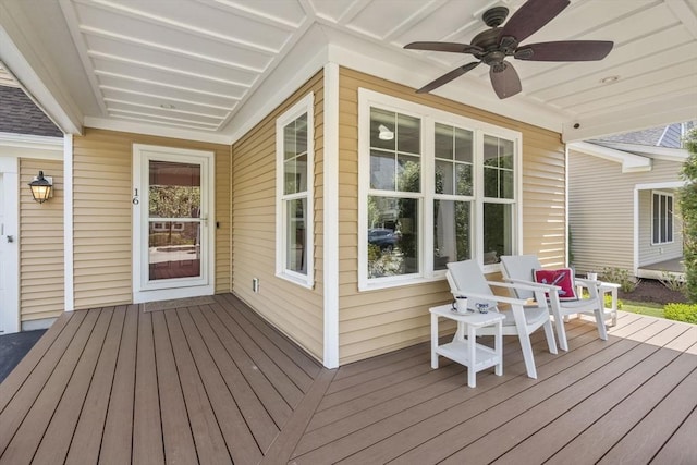 16 Boatwrights Loop, Plymouth, MA 02360 - deck featuring ceiling fan